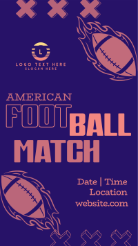 American Football Match TikTok Video Design