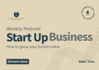 Simple Business Podcast Postcard