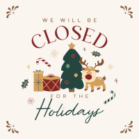 Closed for the Holidays Instagram Post Design