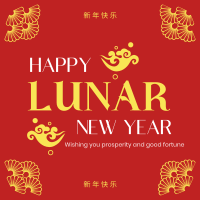 Good Fortune Lunar Year Linkedin Post Design