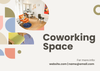 Coworking Space Shapes Postcard