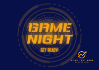 Futuristic Game Night Postcard Design