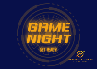 Futuristic Game Night Postcard Image Preview