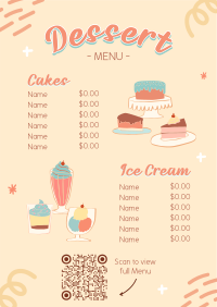 Discounted Desserts Menu Design