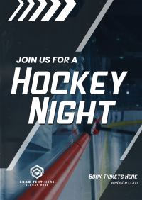 Ice Hockey Night Poster