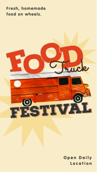 Food Truck  Festival YouTube Short Design