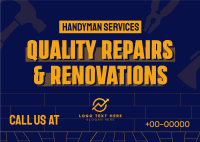 Home Repair Service Postcard