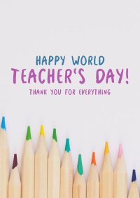 Teacher's Day Color Pencil Flyer