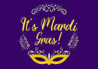 Fancy Mardi Gras Postcard