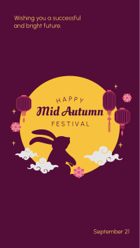 Mid Autumn Festival Rabbit Facebook Story