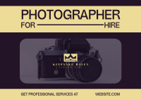 Professional Photographer Postcard Image Preview