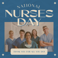 Retro Nurses Day Linkedin Post