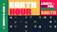 Mondrian Earth Hour Reminder Animation