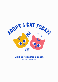 Adopt A Cat Today Poster