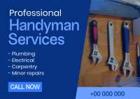 Modern Handyman Service Postcard