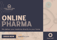 Online Pharma Business Medical Postcard