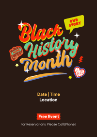 Multicolor Black History Month Poster