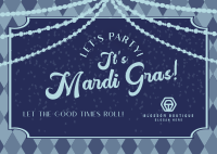 Mardi Gras Party Postcard Image Preview