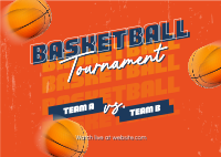 Basketball Game Tournament Postcard