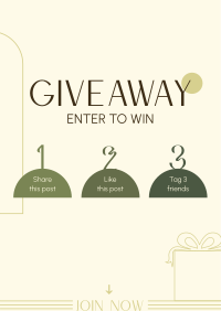 Simple Giveaway Instructions Poster