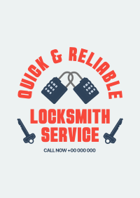 Locksmith Badge Poster