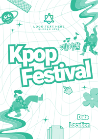 Trendy K-pop Playlist Poster