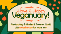 Playful Veganuary Greetings Animation