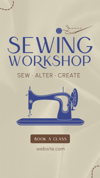 Sewing Workshop Instagram Reel Image Preview