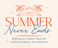 Summer Never Ends Facebook Post Design