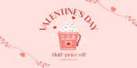 Valentine's Day Cafe Sale Twitter Post