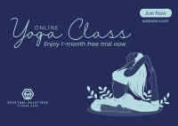 Online Yoga Class Postcard