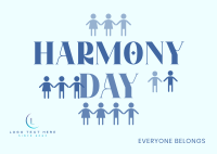 People Harmony Day Postcard