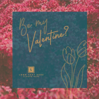 Sweet Floral Valentine Linkedin Post Design