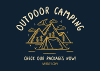 Rustic Camping Postcard