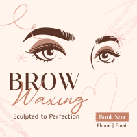 Eyebrow Waxing Service Instagram Post