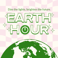 Earth Hour Retro Linkedin Post