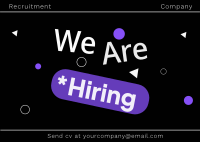 UX Recruitment Postcard Design