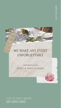 Event and Party Planner Scrapbook Instagram Story