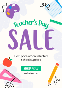 Supplies Sale for Teachers Poster