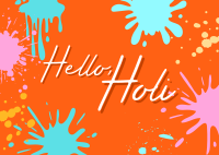 Holi Color Festival Postcard