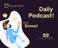 Live Daily Podcast Facebook Post