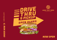 Fast Food Drive-Thru Postcard