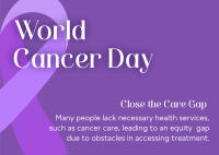 World Cancer Day Awareness Postcard