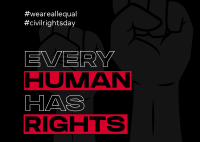 Every Human Has Rights Postcard