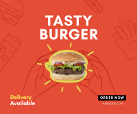 Burger Home Delivery Facebook Post