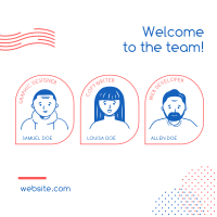 Welcome Team Instagram Post Image Preview