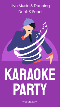 Karaoke Party Facebook Story Design