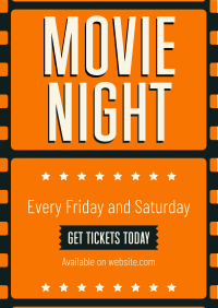 Movie Night Strip Flyer