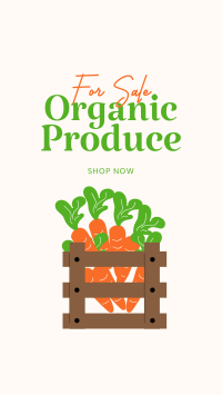 Organic Produce For Sale Instagram Story