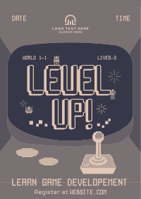 Retro 8bit Game Dev Course Flyer